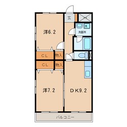 北新川駅 徒歩6分 2階の物件間取画像